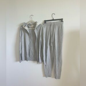 Michael Kors Wool Blend Zip Up Hoodie & pants, XS